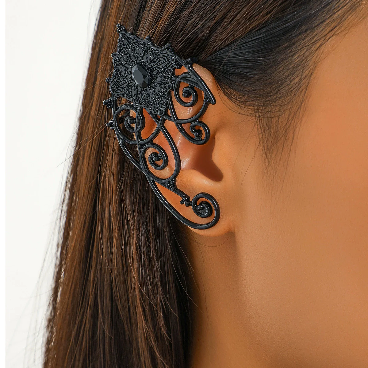 Earrings Alloy Geometric Pattern Gothic Style Diamond Design For Women - Image 2