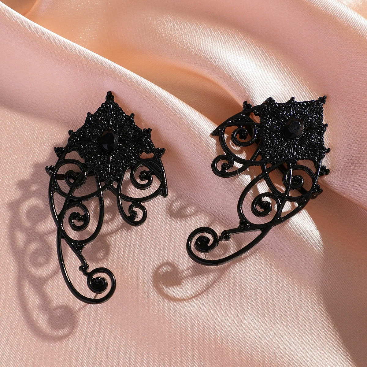 Earrings Alloy Geometric Pattern Gothic Style Diamond Design For Women - Image 4