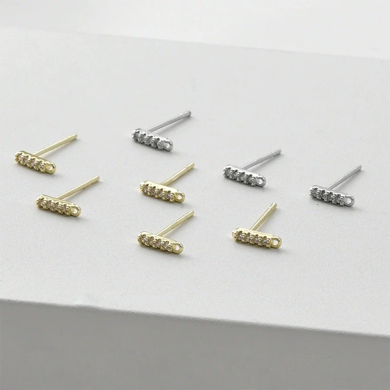 Earrings Copper 14K Goldfilled Minimalist Geometric Electroplating 925 Silver Needle Handmade - Image 4