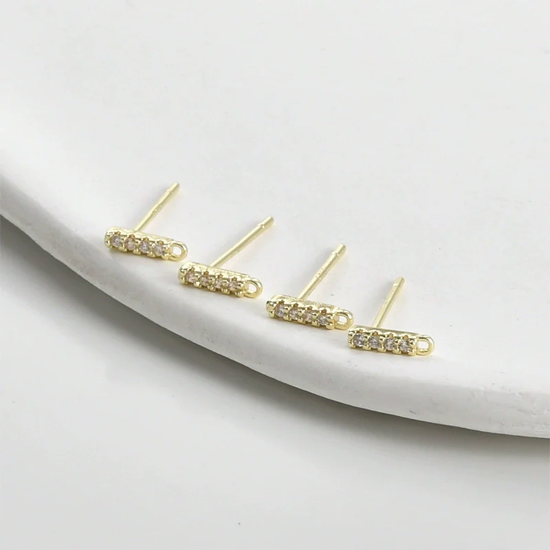 Earrings Copper 14K Goldfilled Minimalist Geometric Electroplating 925 Silver Needle Handmade - Image 6
