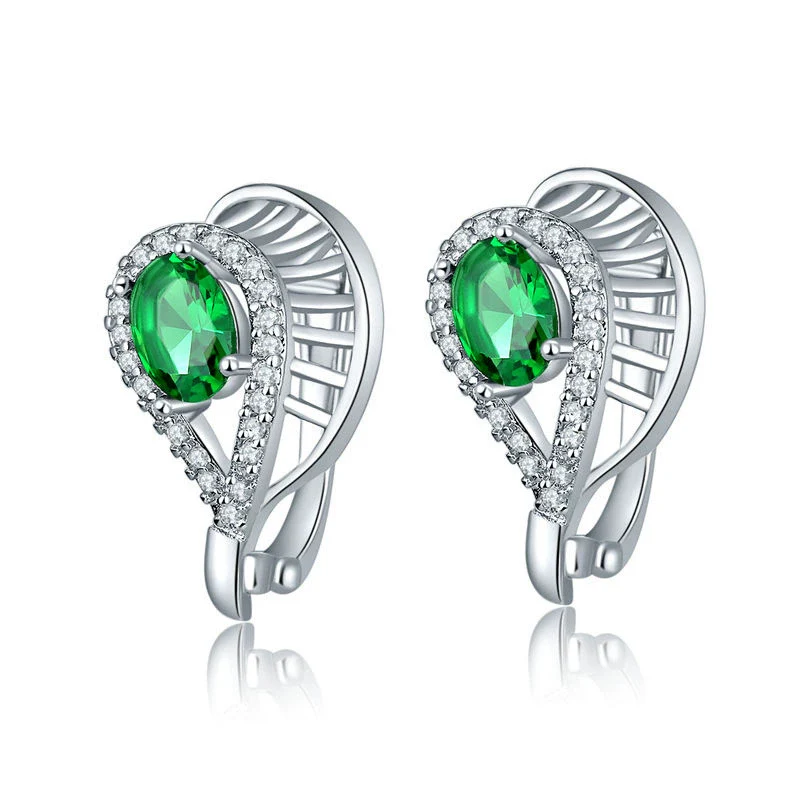 Earrings Diamond Geometric Hollow Zircon Crystal Water Drop Fashion Jewelry For Women - Image 6