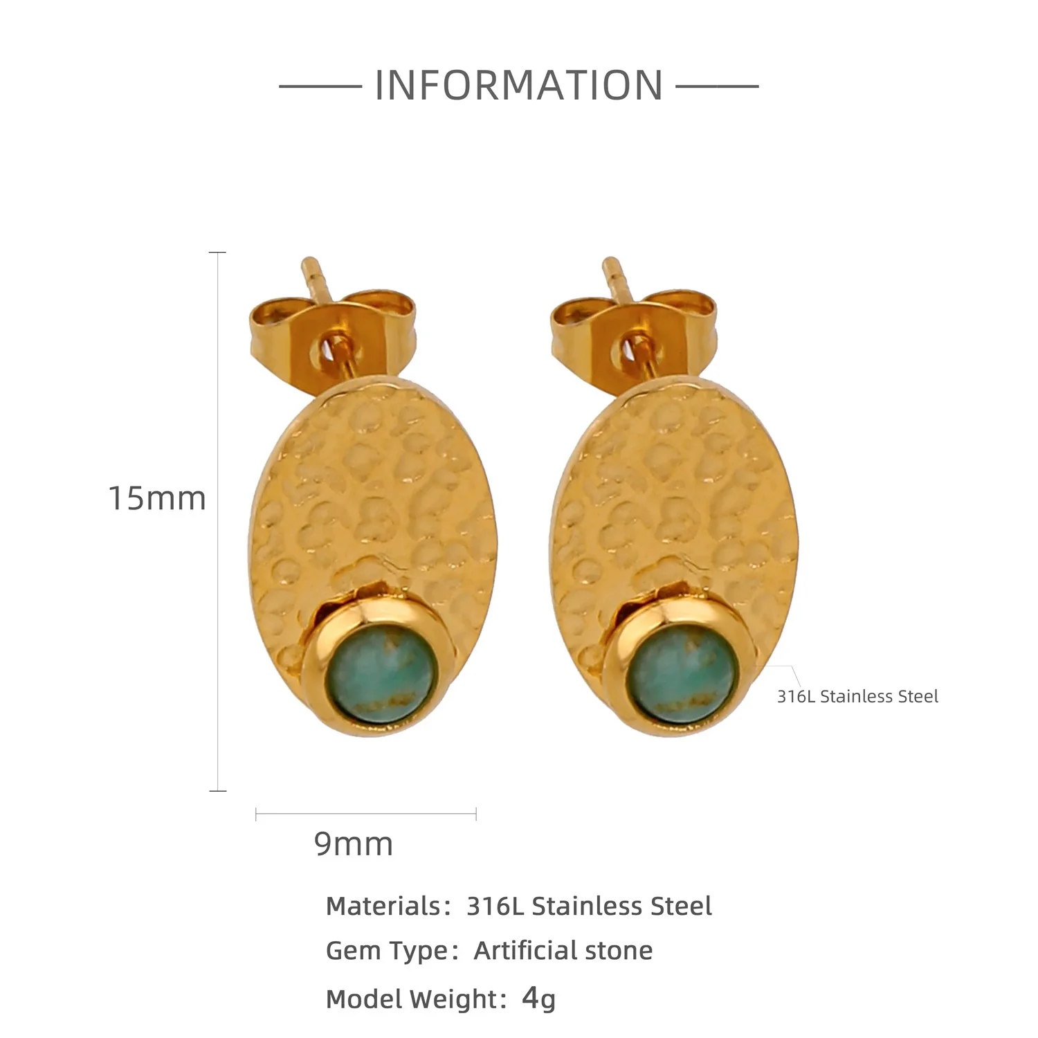 Earrings Mixed Material Inlaid Ruby Geometric Flower Electroplated For Women - Image 15
