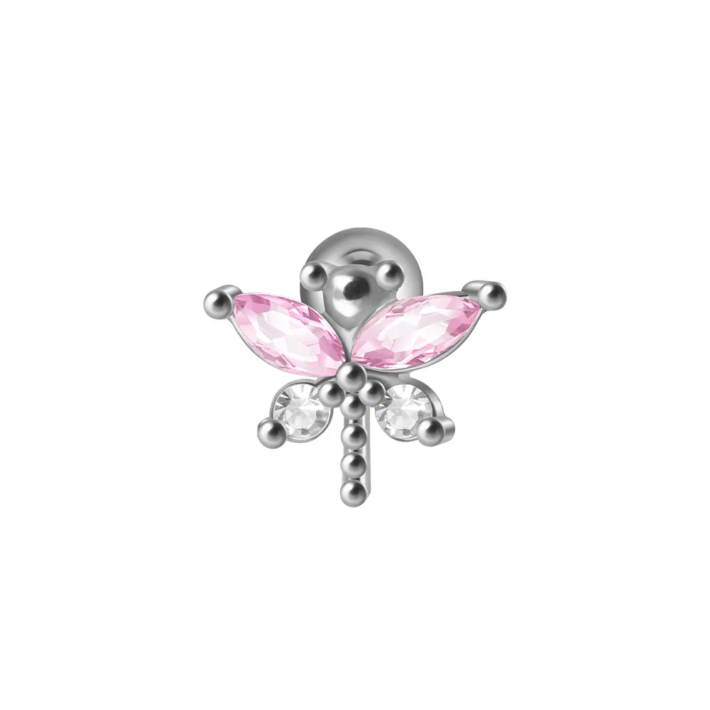 Earrings Stainless Steel Inlaid With Zircon Butterfly Dragonfly Design - Image 11