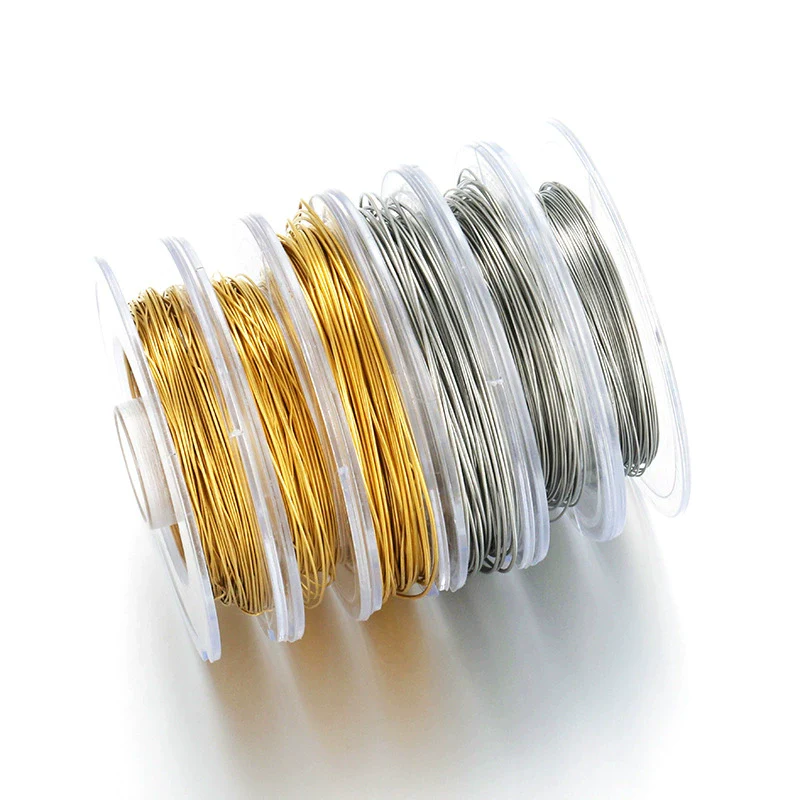 Earrings Stainless Steel Wire Crystal Pearl Handmade Electroplating Solid Color Simple Style - Image 4
