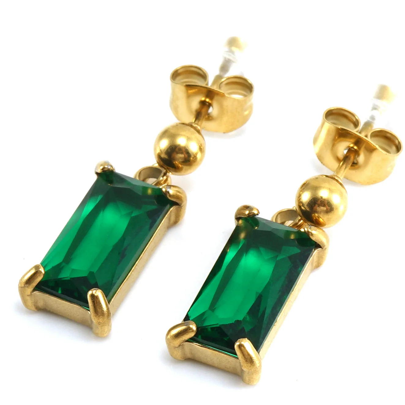 Earrings Stainless Steel Zircon Geometric Inlaid For Women - Image 10