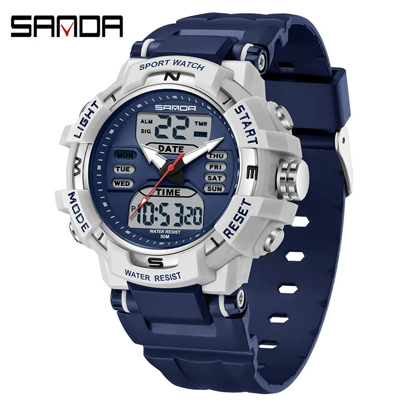 Electronic Watch Alarm Clock Multifunctional For Middle And High School Students Acrylic Mirror Abs Case Tpu Strap Round Dial Chic Style Waterproof - Image 14