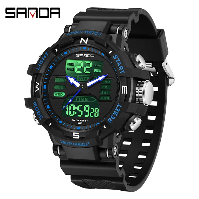 Electronic Watch Alarm Clock Multifunctional For Middle And High School Students Acrylic Mirror Abs Case Tpu Strap Round Dial Chic Style Waterproof - Image 5
