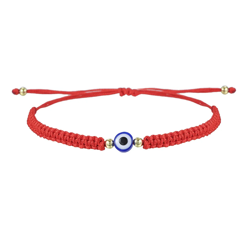 Evil Eye Geometric Braided Rope Adjustable Friendship Bracelet Electroplated - Image 6