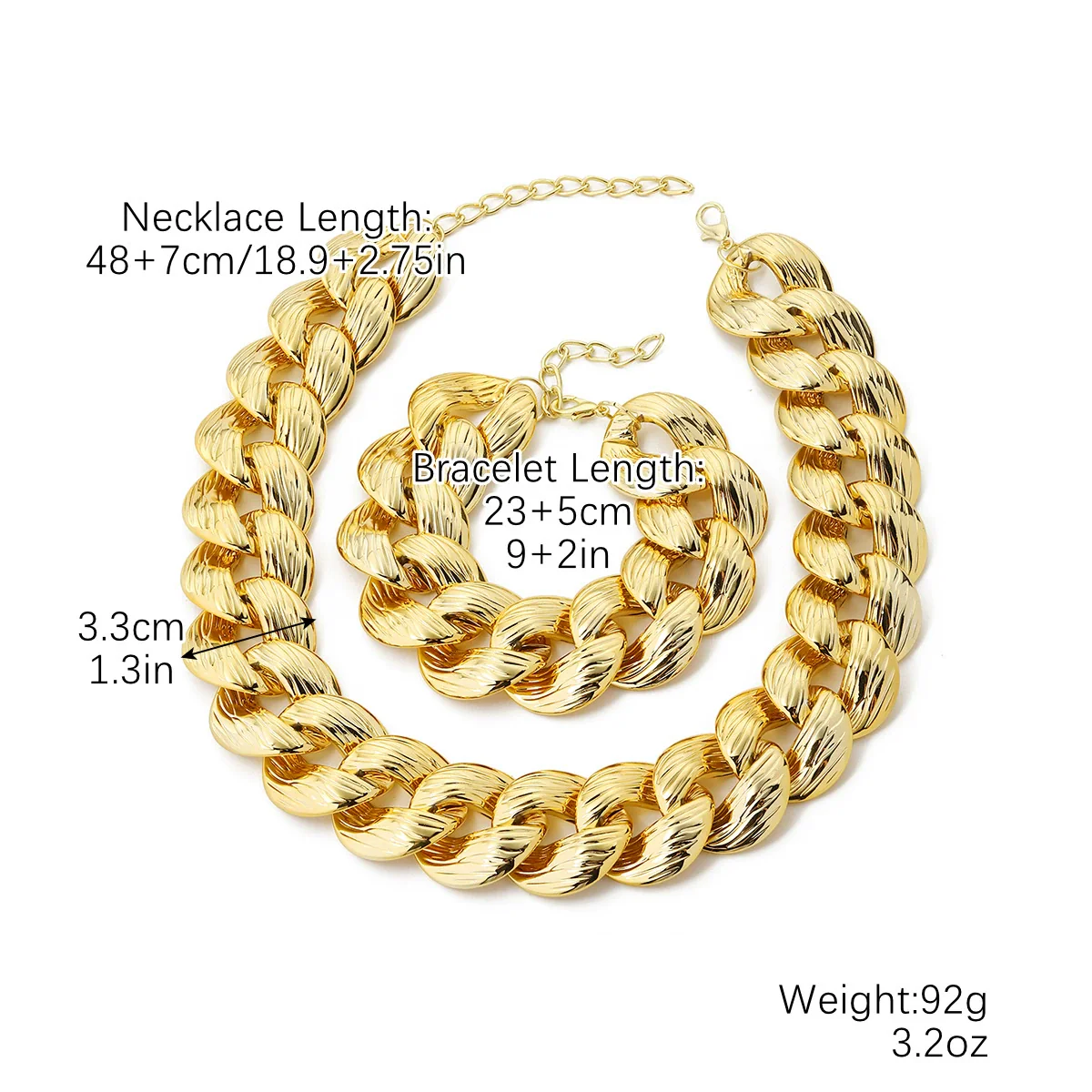 Exaggerated Hiphop Acrylic Ochain Necklace With Electroplating Treatment - Image 12