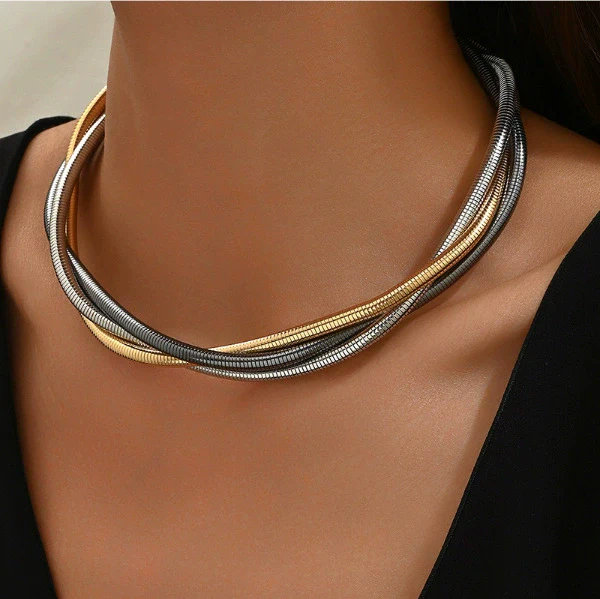 Fashion Alloy Simple Three Style Twining Women's Necklace - Image 6