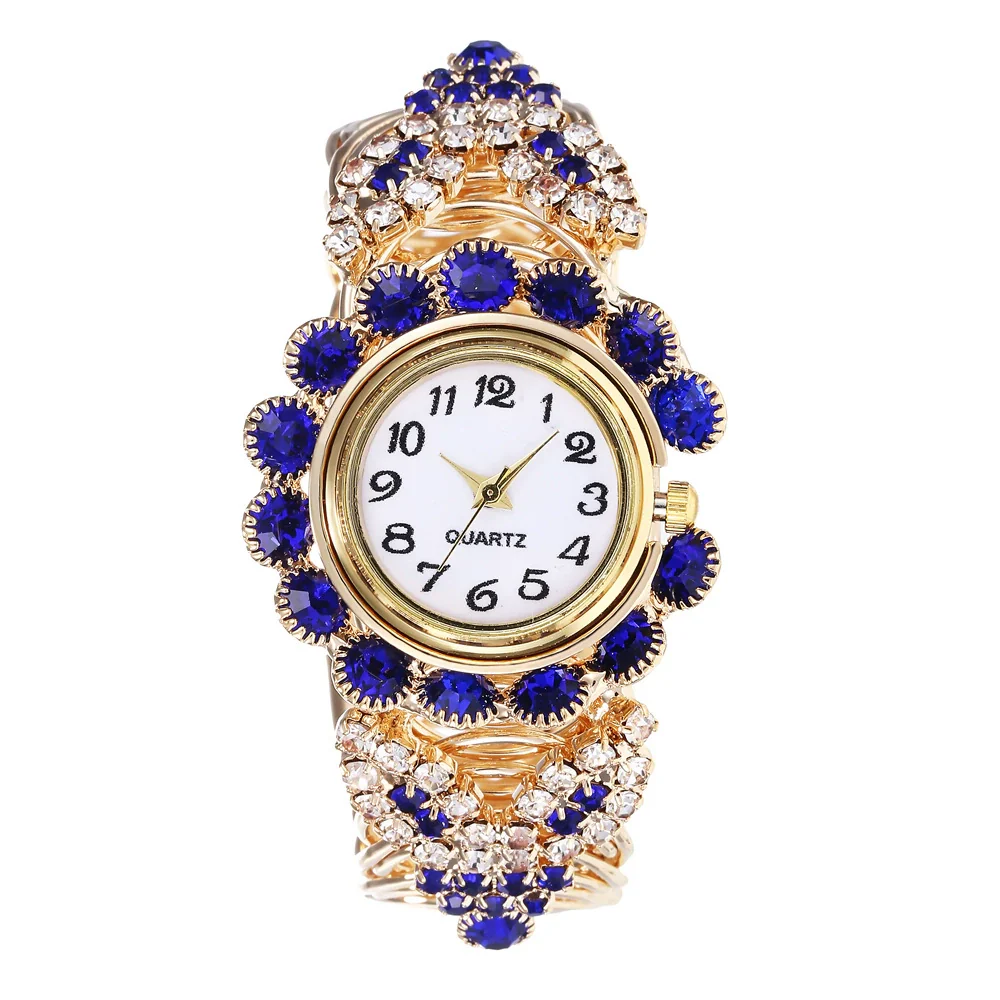 Fashion Alloy Women's Round Dial Pointer Watch With Diamond Claw Chain - Image 9