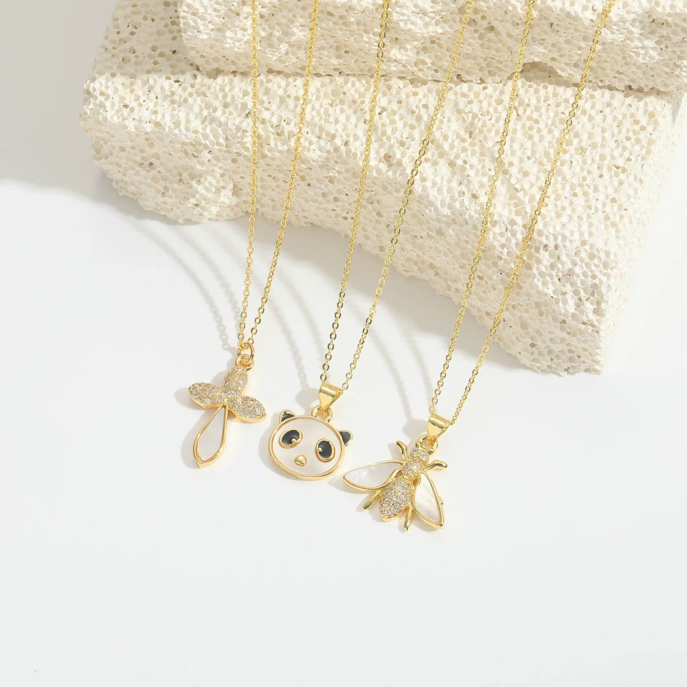 Fashion Animal Series Panda Head Pendant Clavicle Chain For Women - Image 5
