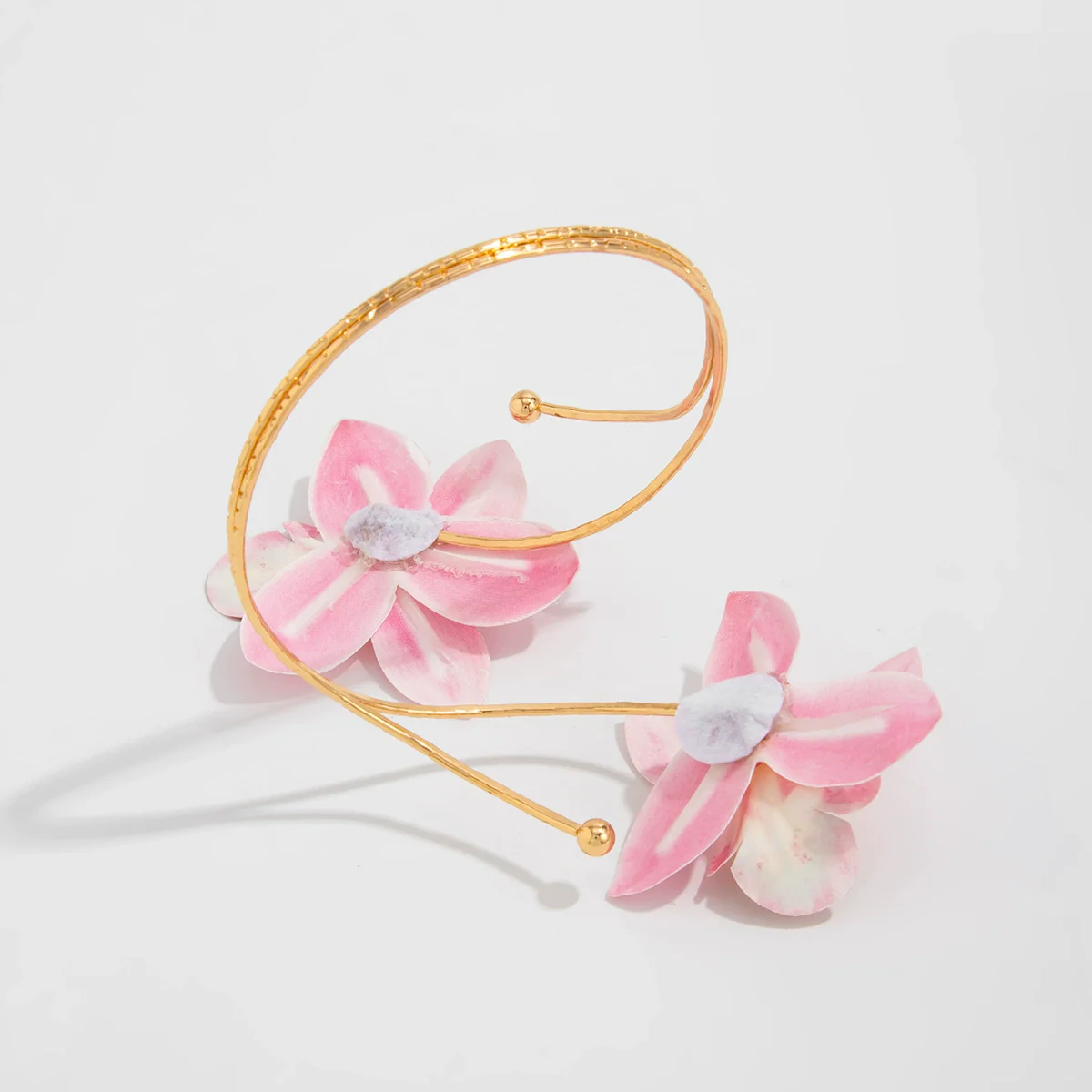 Fashion Artificial Flower Arm Bracelet Sweet Ins Style Plumeria Fabric Wax Line Handmade - Image 4