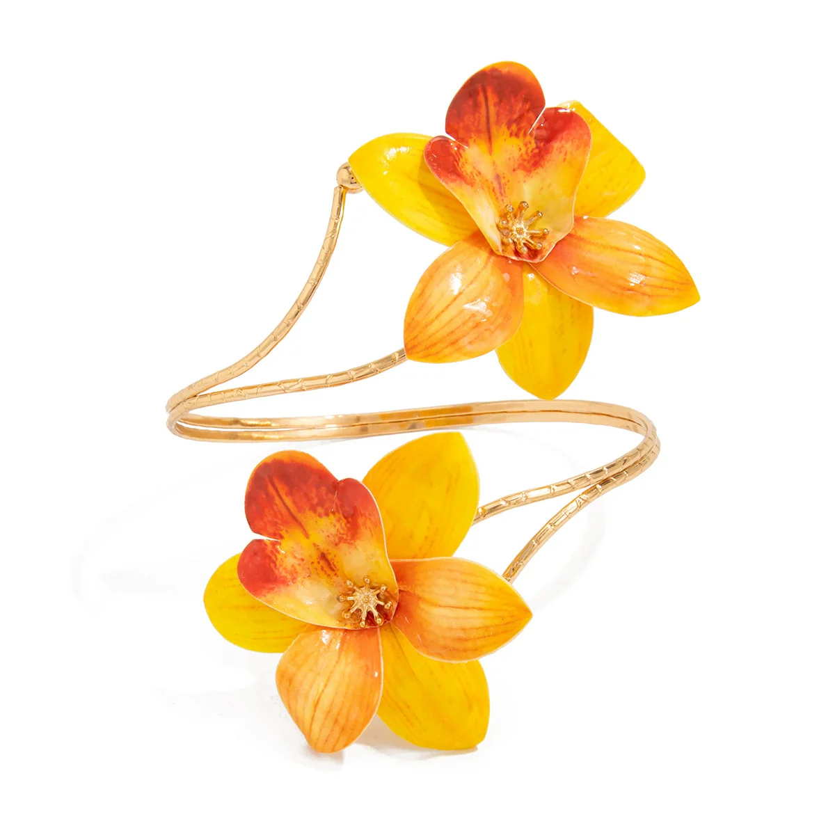 Fashion Artificial Flower Arm Bracelet Sweet Ins Style Plumeria Fabric Wax Line Handmade - Image 5