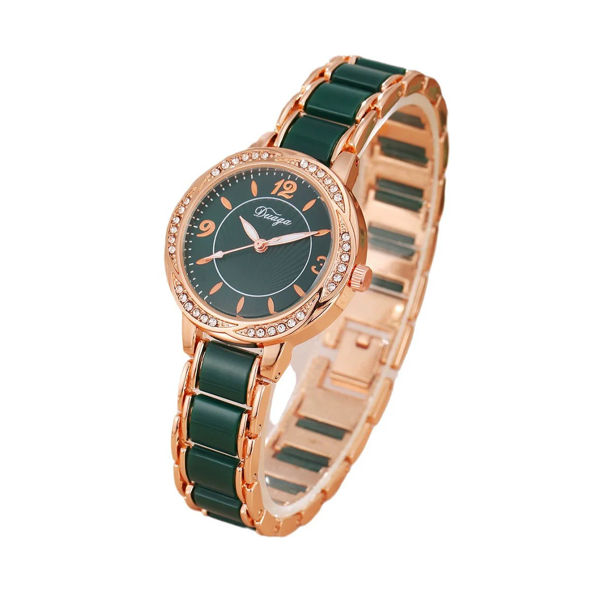 Fashion Casual Women's Quartz Watch With Lace And Round Diamond Alloy And Stainless Steel Materials - Image 5
