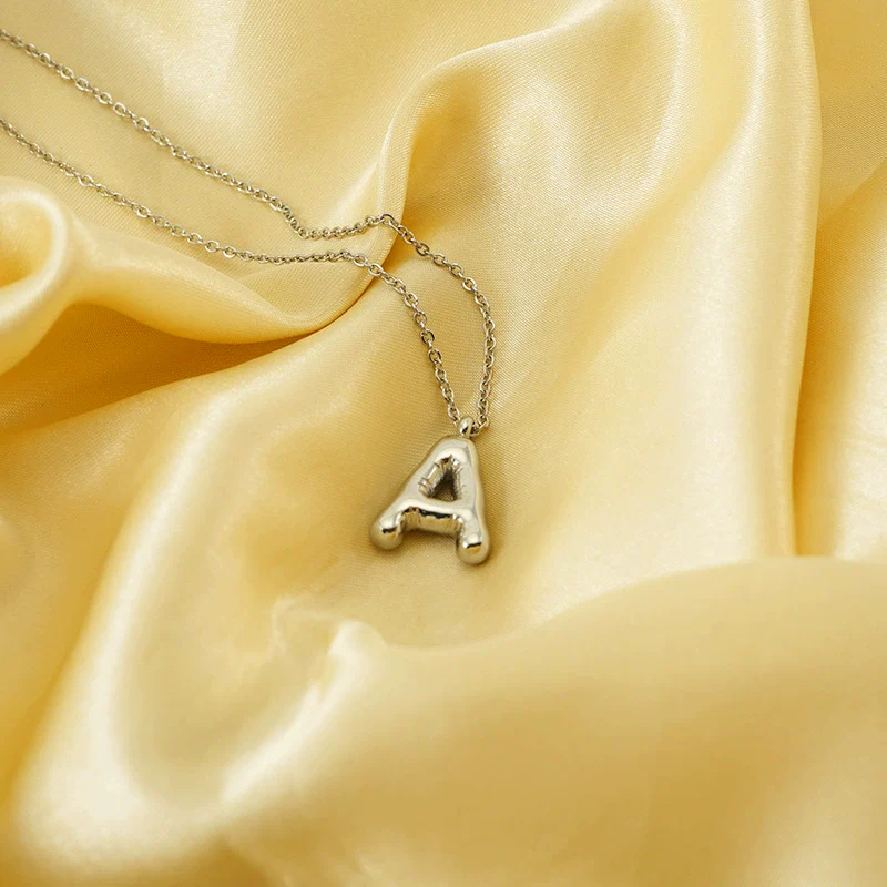 Fashion Chubby Letter Pendant Necklace 316L Stainless Steel 316L Stainless Steel Polishing Hiphop Style Unisex - Image 3