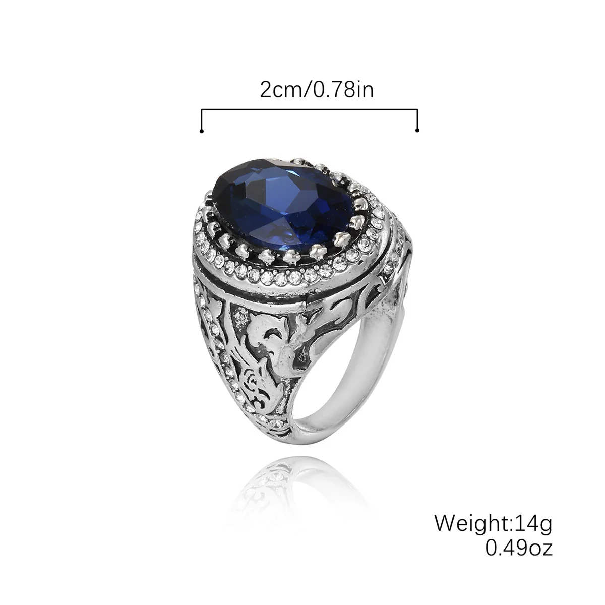 Fashion Creative Love Ring Zinc Alloy Heartshaped Inlaid Zircon For Women - Image 10