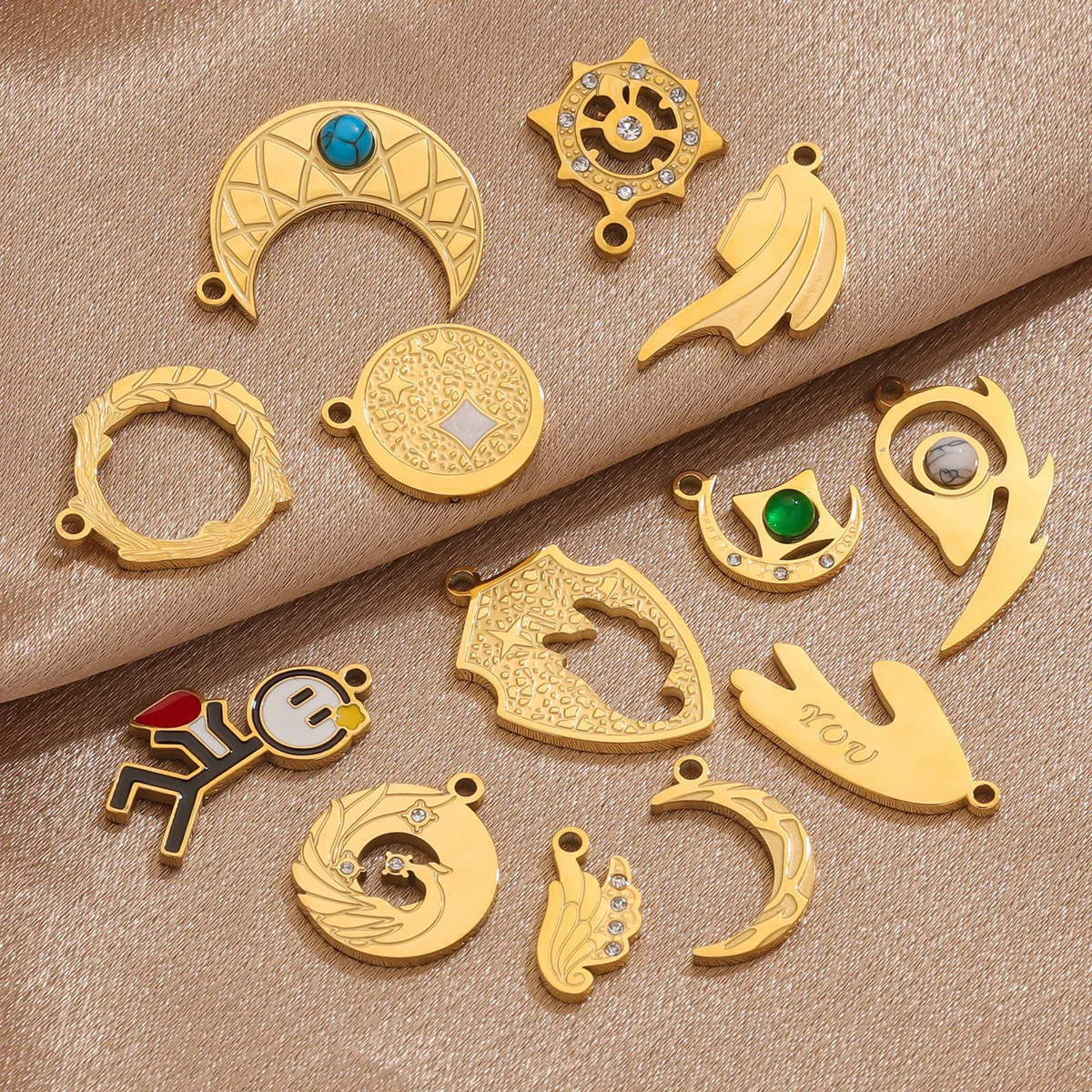 Fashion Cute Jewelry Accessories Stainless Steel Totem Pendant Electroplated - Image 4