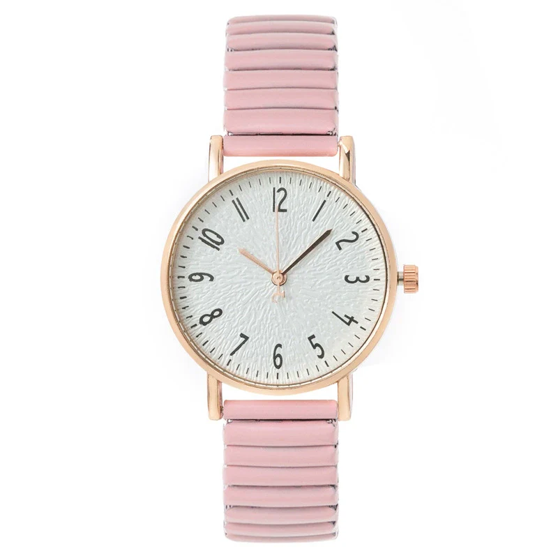 Fashion Digital Women's Watch Elastic Band Quartz Alloy Case Metal Strap Round Dial - Image 11