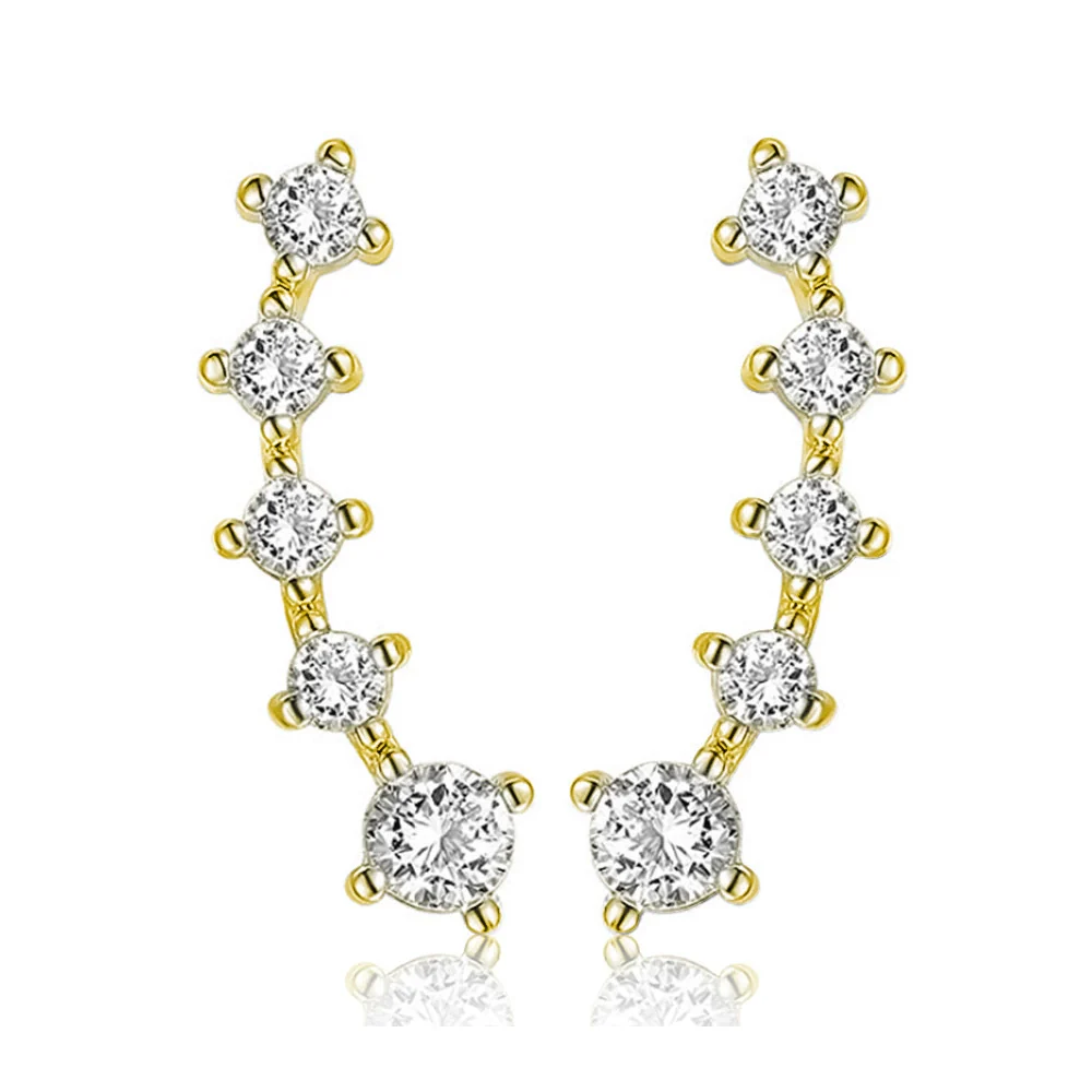 Fashion Geometric 925 Silver Zirconium Earrings With Electroplating - Image 7