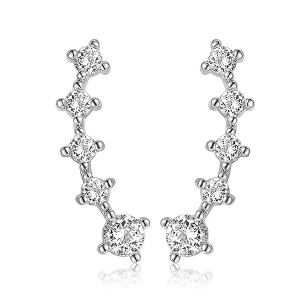 Fashion Geometric 925 Silver Zirconium Earrings With Electroplating - Image 8