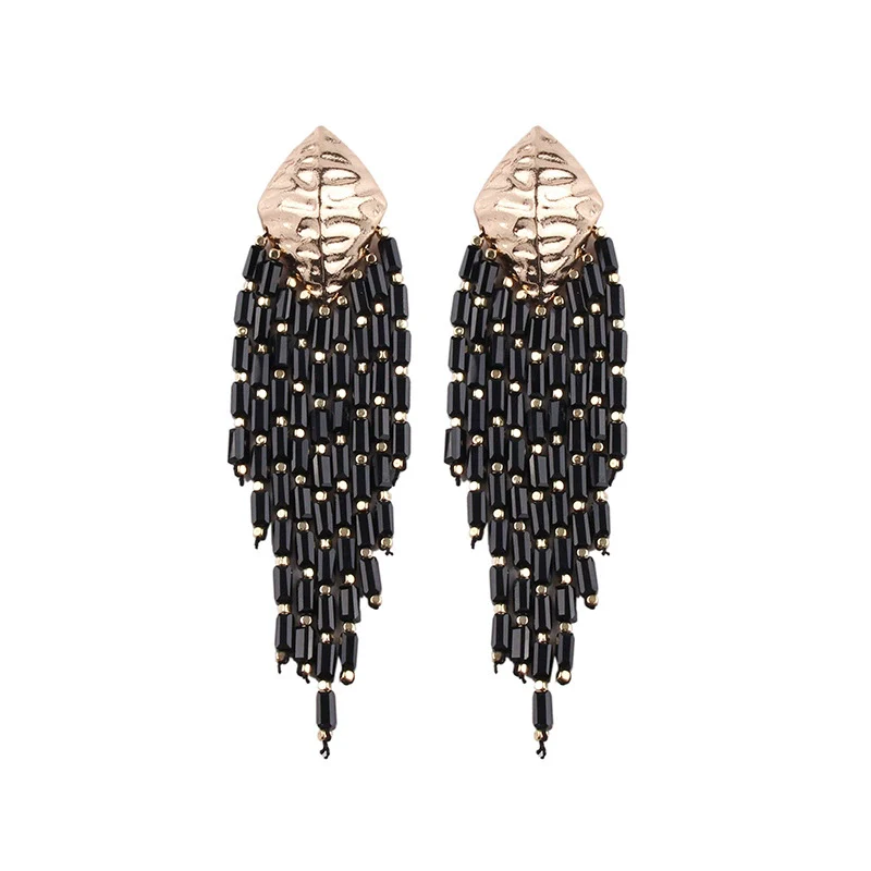 Fashion Geometric Alloy Tassel Earrings For Women With Electroplating - Image 7