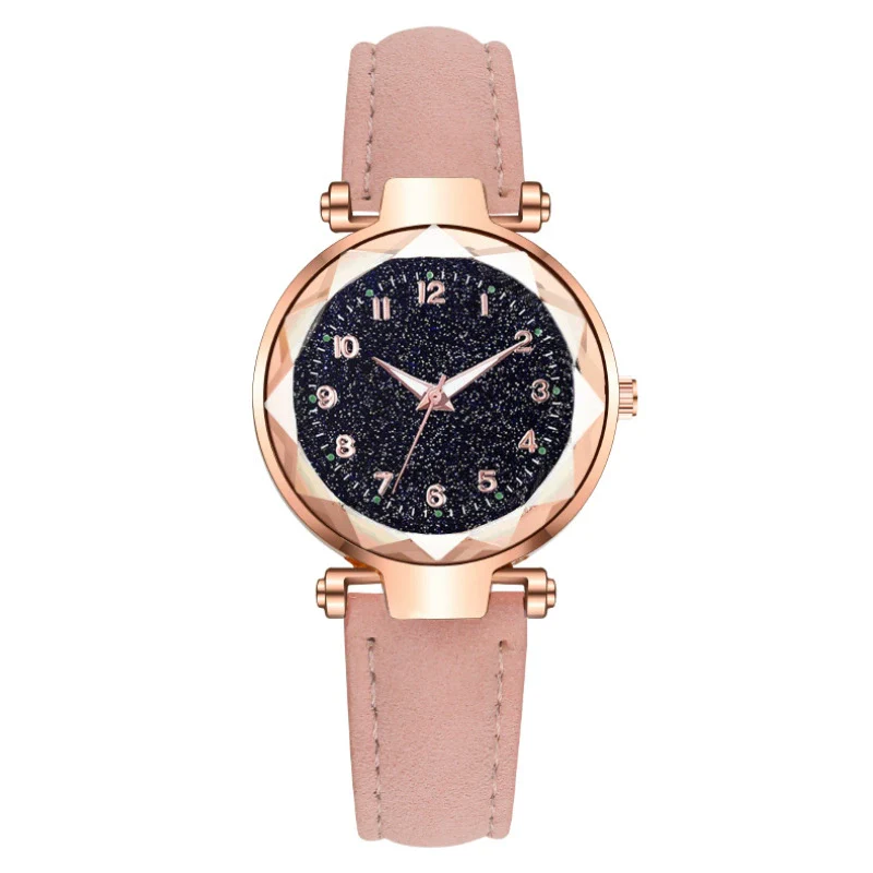 Fashion Ladies Watch Alloy Case Leather Strap Round Dial - Image 2