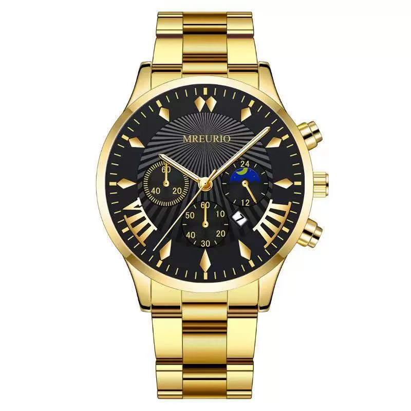 Fashion Men's Alloy Case Stainless Steel Buckle Metal Strap Quartz Watch With Round Dial - Image 27