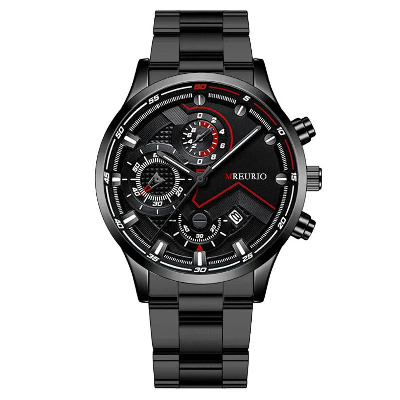 Fashion Men's Watch Metal Case Stainless Steel Strap Round Dial - Image 6