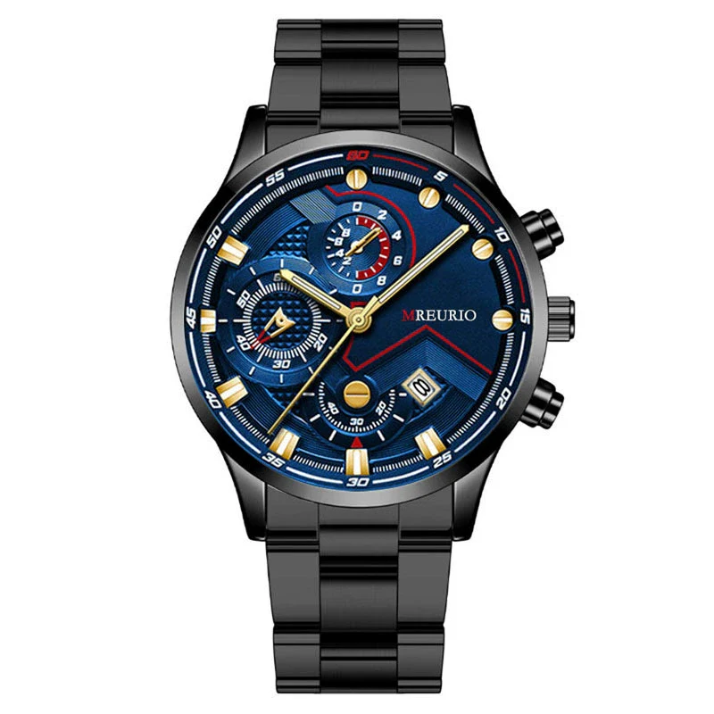 Fashion Men's Watch Metal Case Stainless Steel Strap Round Dial - Image 7
