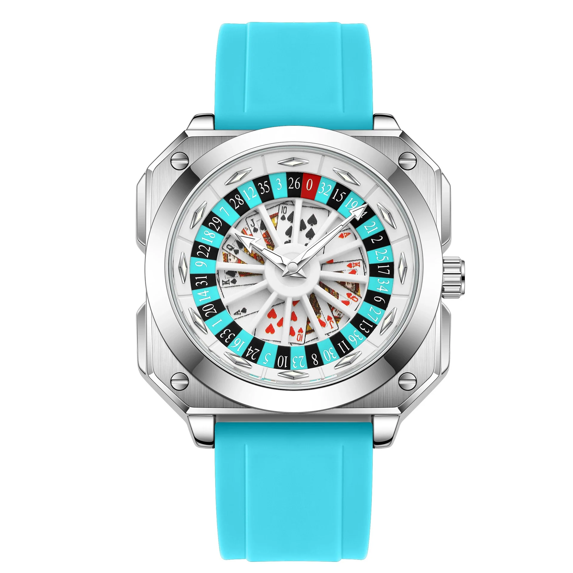 Fashion Men's Wristwatch Alloy Case Plastic Strap Square Dial Mineral Reinforced Glass Mirror Luminous Waterproof Quartz Watch - Image 9