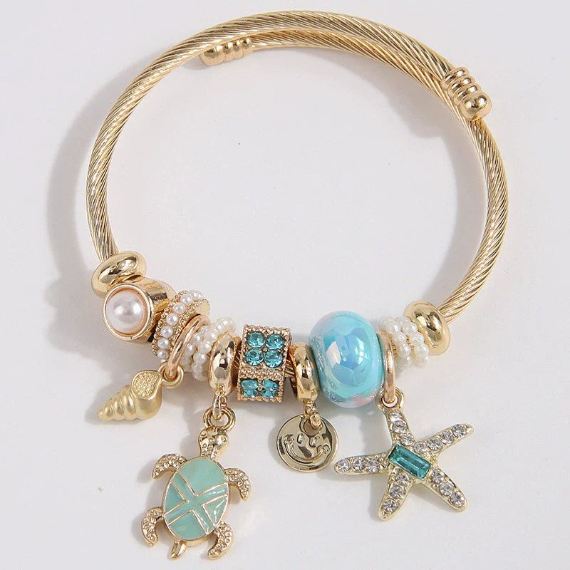 Fashion Metal Turtle Starfish Pendant Bracelet Stainless Steel Zinc Alloy - Image 7