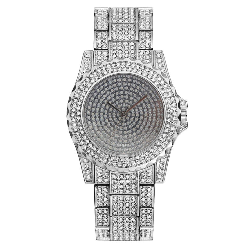 Fashion Metal Women's Round Dial Quartz Watch With Fulldiamond Design - Image 6