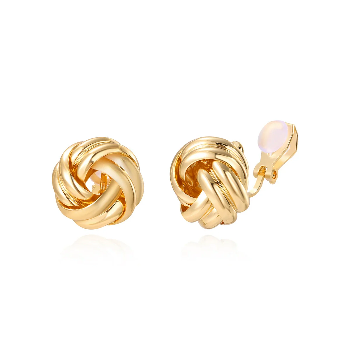 Fashion Metallic Women's Ear Clip Without Ear Holes Copper Geometric Style Set With Diamonds - Image 13