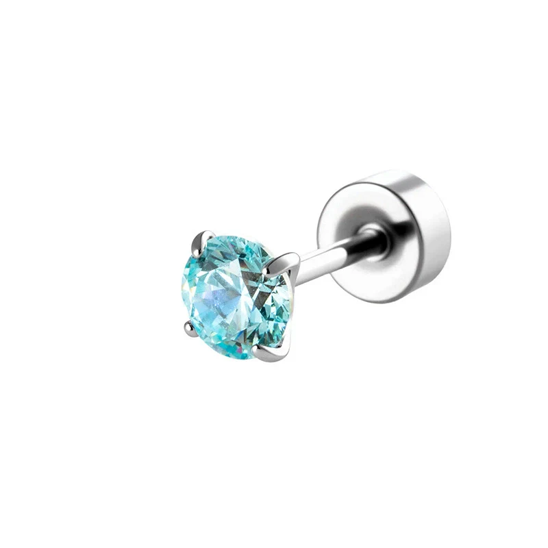 Fashion Ol Geometric Metal Zirconia Piercing Earrings - Image 6