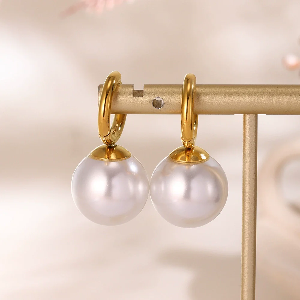 Fashion Ol Style Geometric Stainless Steel Gold Plated Earrings And Ring Jewelry For Women - Image 4