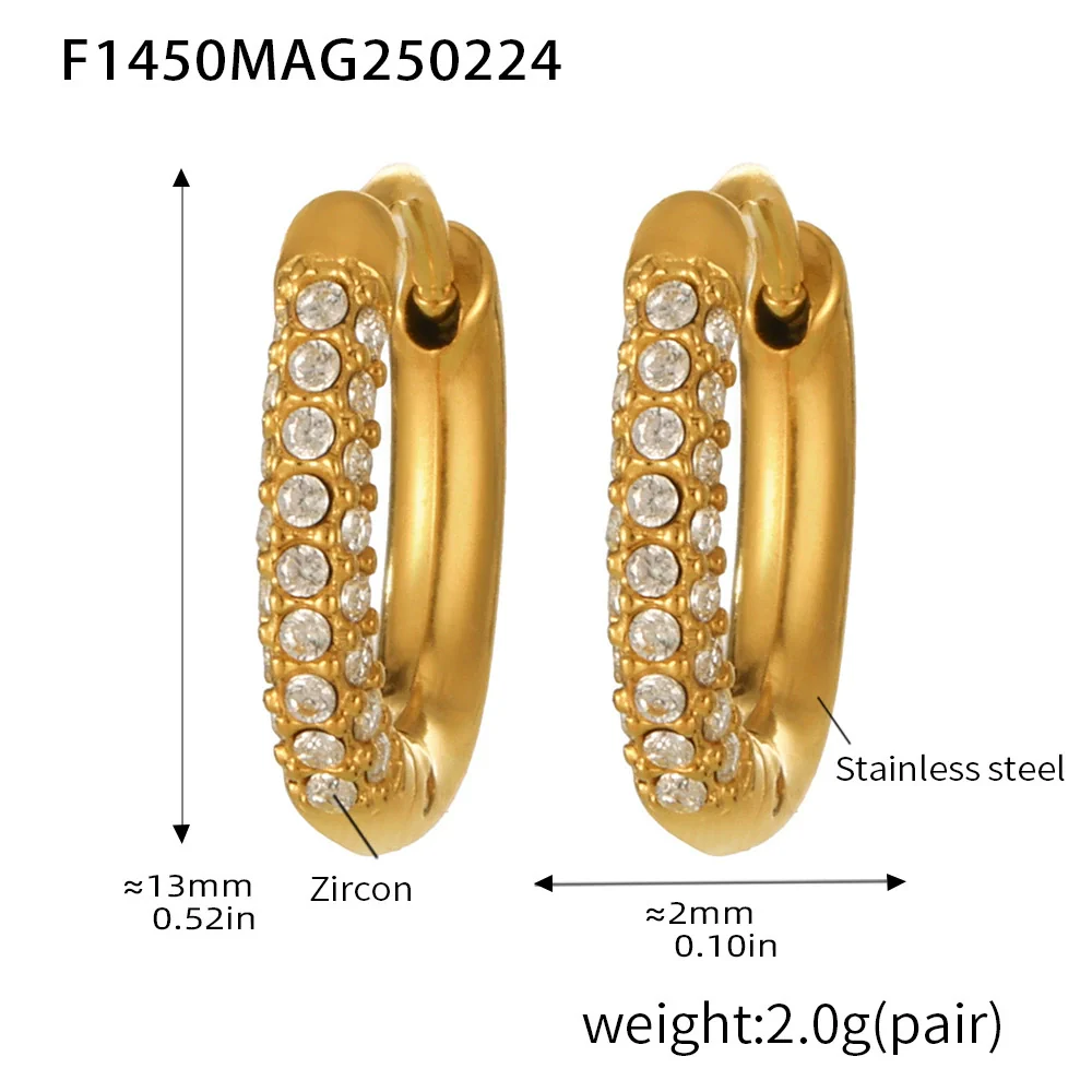 Fashion Ol Style Geometric Stainless Steel Gold Plated Earrings And Ring Jewelry For Women - Image 8