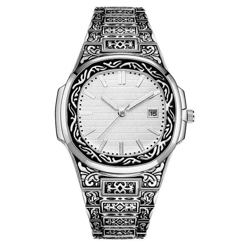 Fashion Retro Men's Alloy Watch With Oval Dial - Image 10
