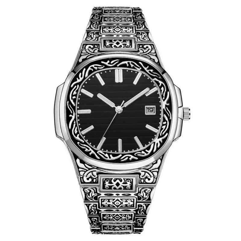 Fashion Retro Men's Alloy Watch With Oval Dial - Image 11