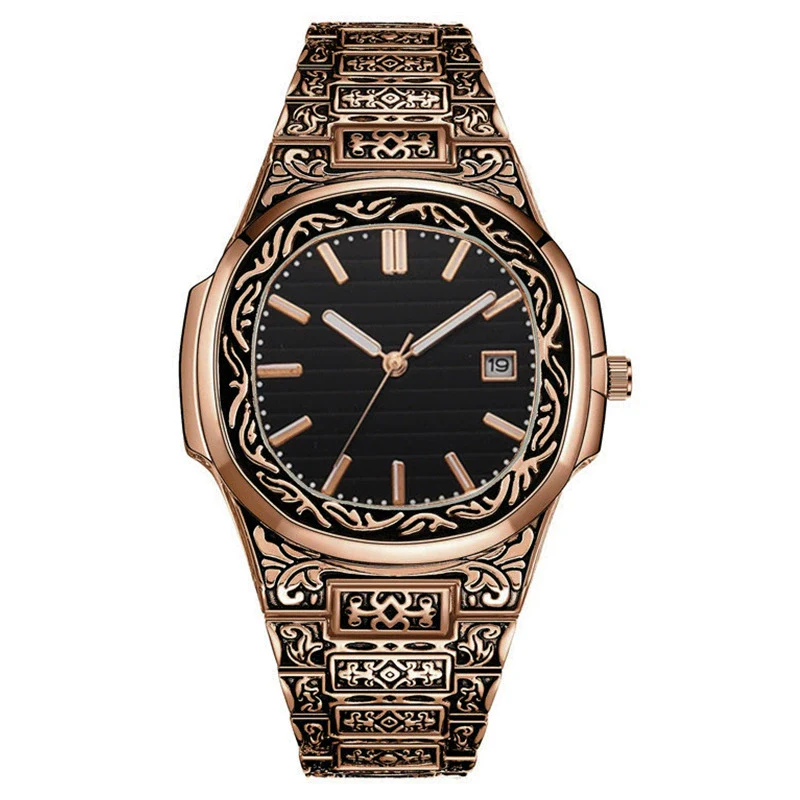 Fashion Retro Men's Alloy Watch With Oval Dial - Image 9