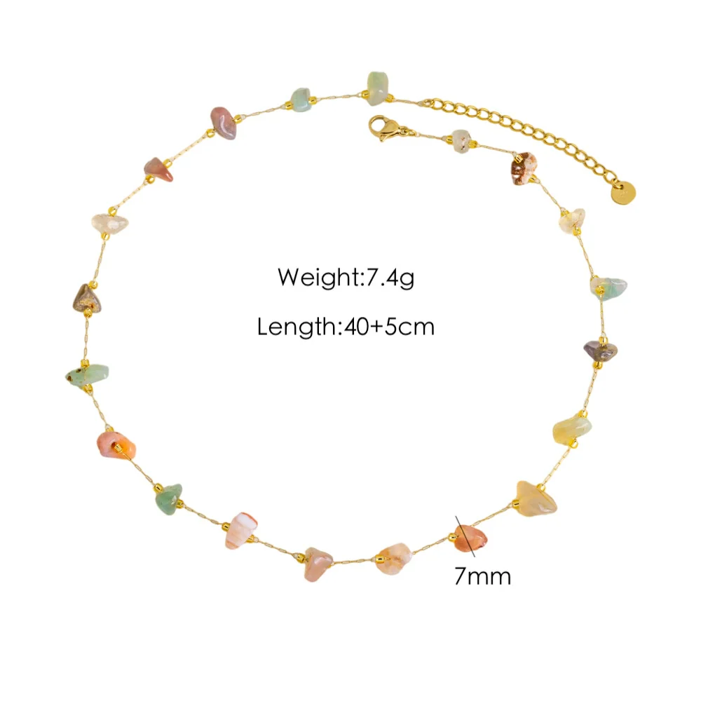 Fashion Shell Flower Multipendant Stainless Steel And Titanium Steel Necklace With Geometric Pattern And Electroplating For Women - Image 8