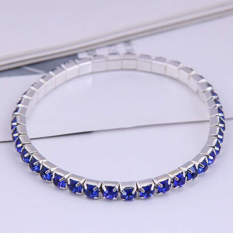Fashion Simple Single Row Diamond Alloy Female Bracelet - Image 4