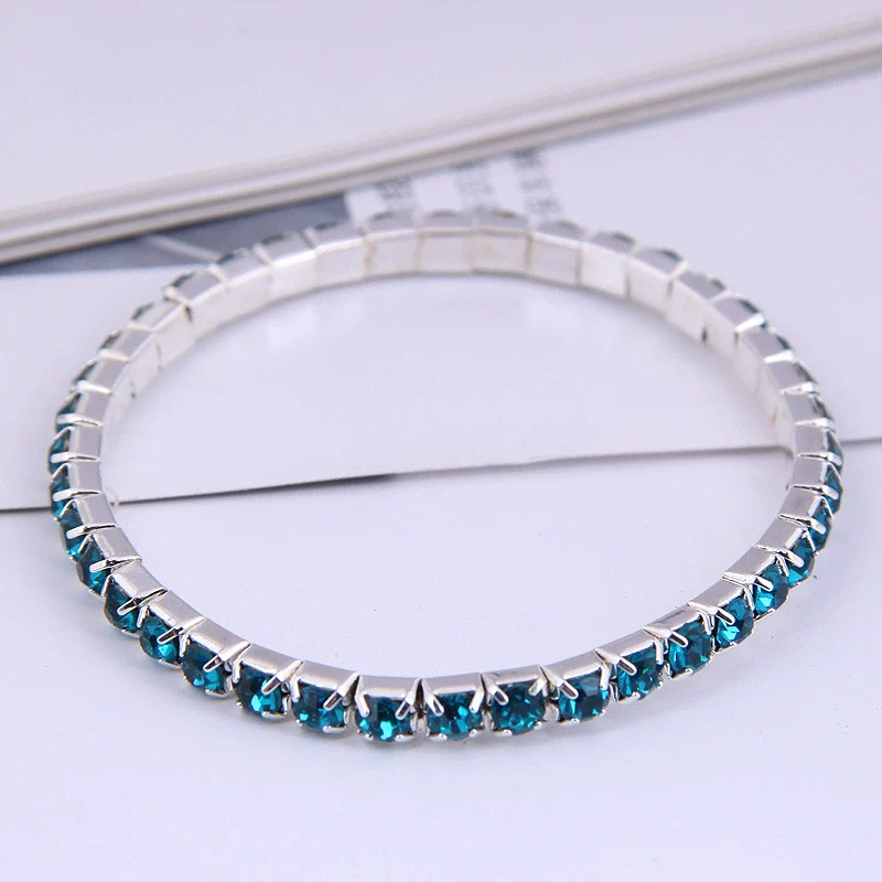 Fashion Simple Single Row Diamond Alloy Female Bracelet - Image 8
