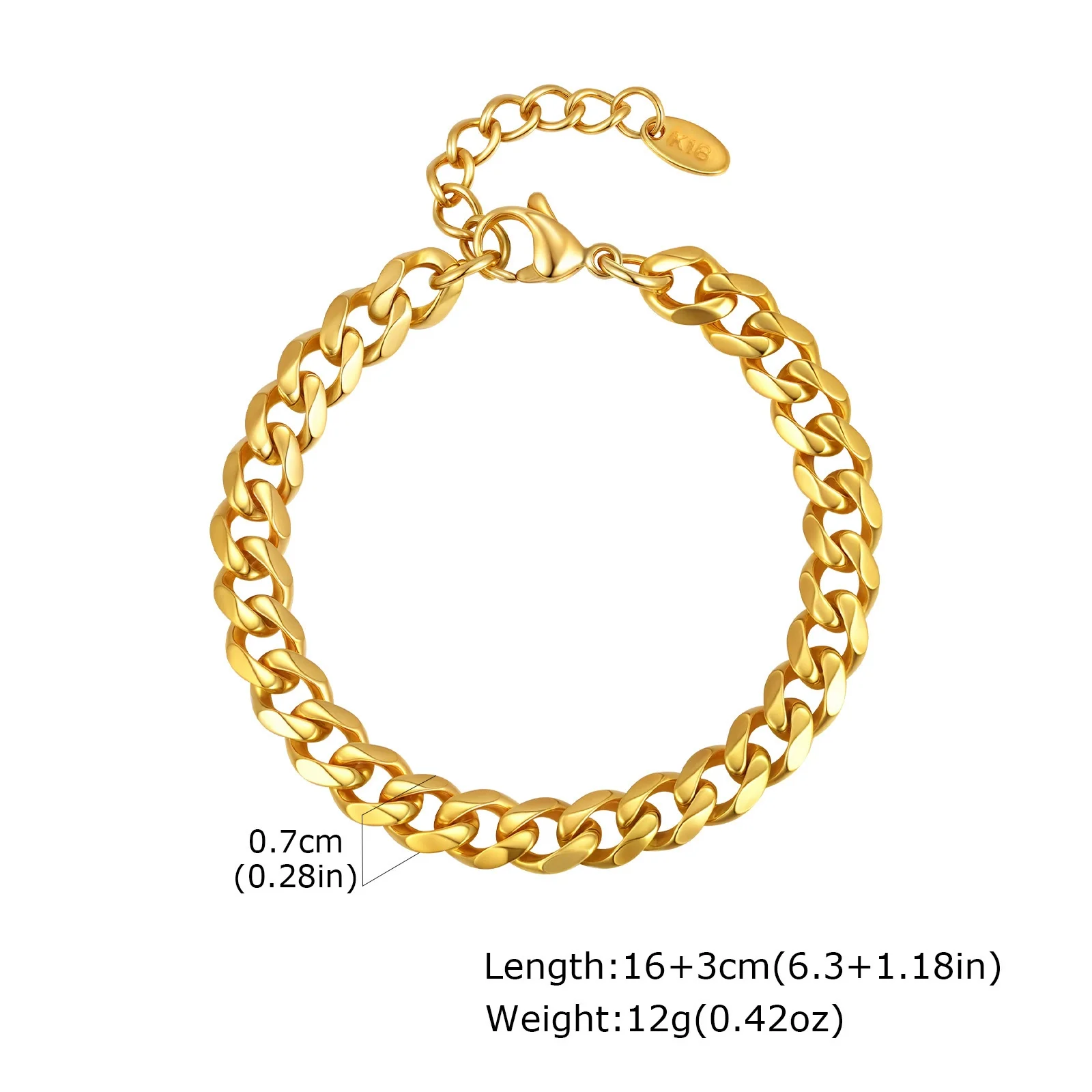 Fashion Simple Stainless Steel Women's Golden Electroplated Bracelet - Image 10