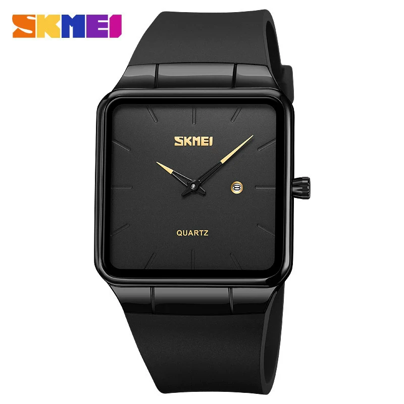 Fashion Square Men's Watch Zinc Alloy Case Tpu Strap Mineral Reinforced Glass Mirror Quartz Waterproof - Image 12