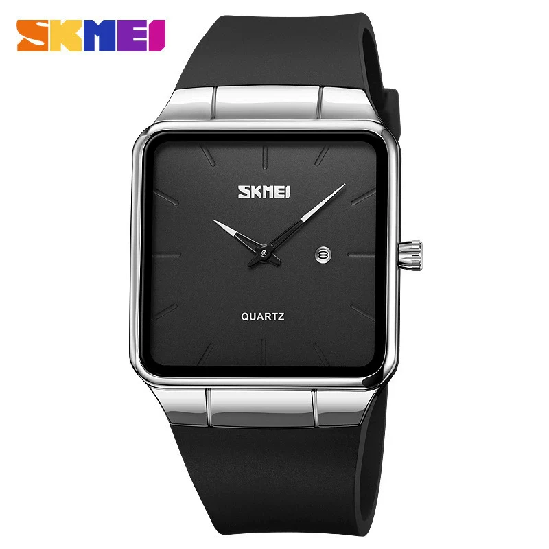 Fashion Square Men's Watch Zinc Alloy Case Tpu Strap Mineral Reinforced Glass Mirror Quartz Waterproof - Image 8