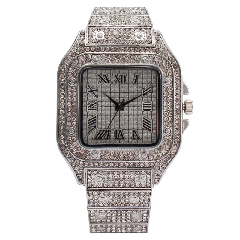 Fashion Square Metal Women's Watch With Roman Pattern - Image 6