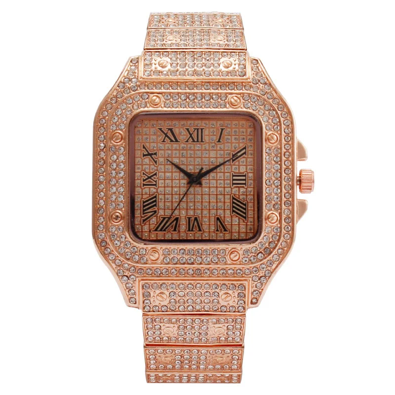 Fashion Square Metal Women's Watch With Roman Pattern - Image 8