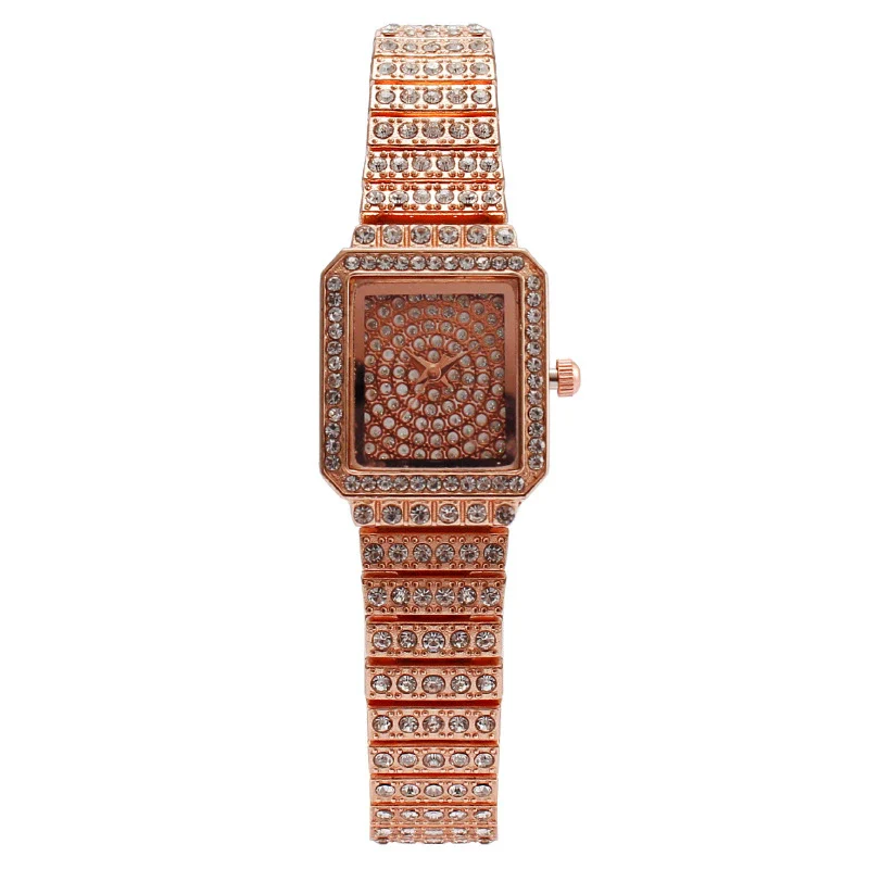 Fashion Square Women's Metal Bracelet Watch With Mineral Strengthened Glass Mirror And Copper Clasp - Image 2