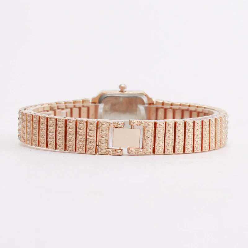 Fashion Square Women's Metal Bracelet Watch With Mineral Strengthened Glass Mirror And Copper Clasp - Image 4